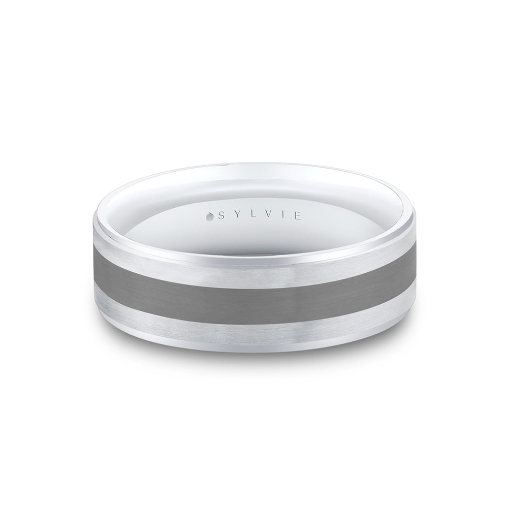Sylvie Heritage Brushed Two Tone Men's Band - Kingston