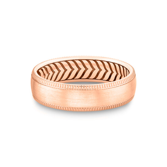 Sylvie Shell Apex Brushed Men's Band with Milgrain Detailing - Edward