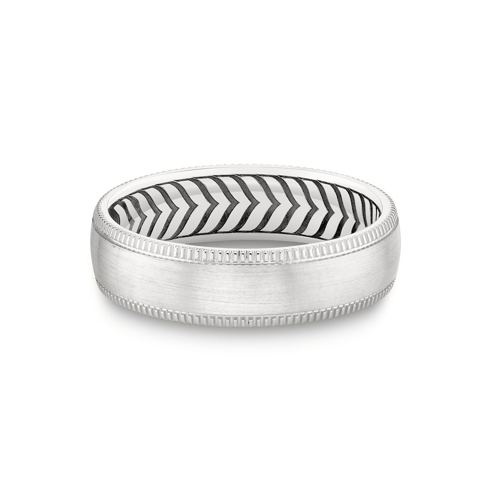 Sylvie Shell Apex Brushed Men's Band with Milgrain Detailing - Edward