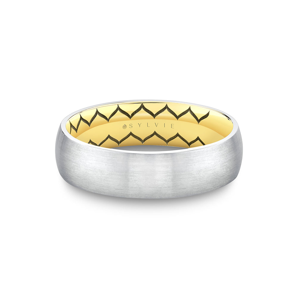 Sylvie Shell Ascend Two Tone Brushed Men's Band - Noel