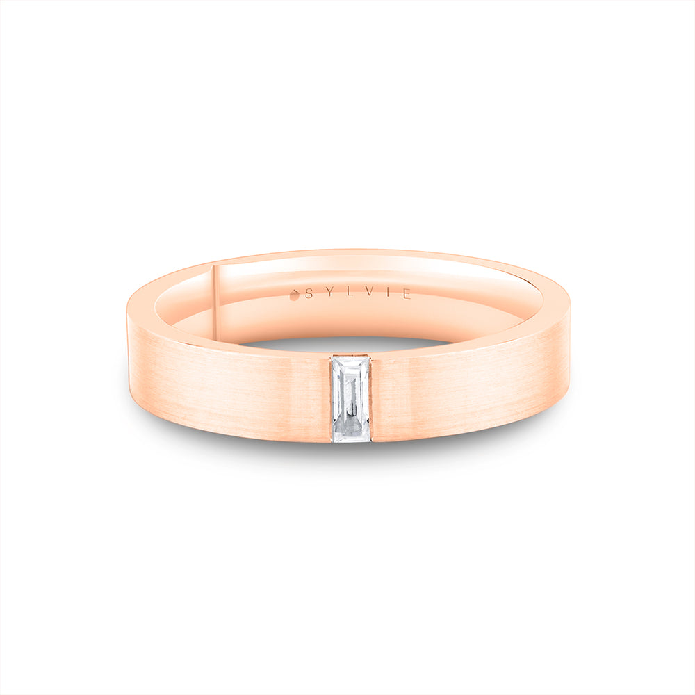 Sylvie Legacy Shell Brushed Baguette Men's Band - Beckham