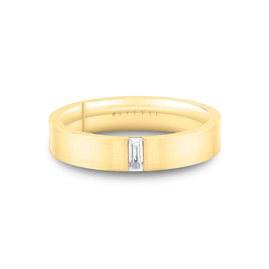 Sylvie Legacy Shell Brushed Baguette Men's Band - Beckham