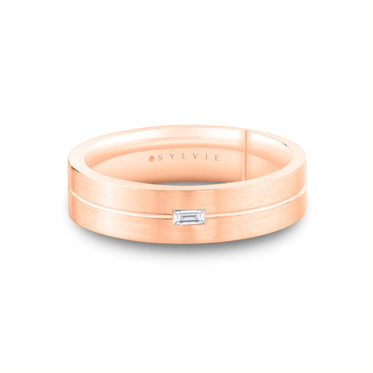 Sylvie Legacy Shell Brushed Baguette Men's Band - Garrett