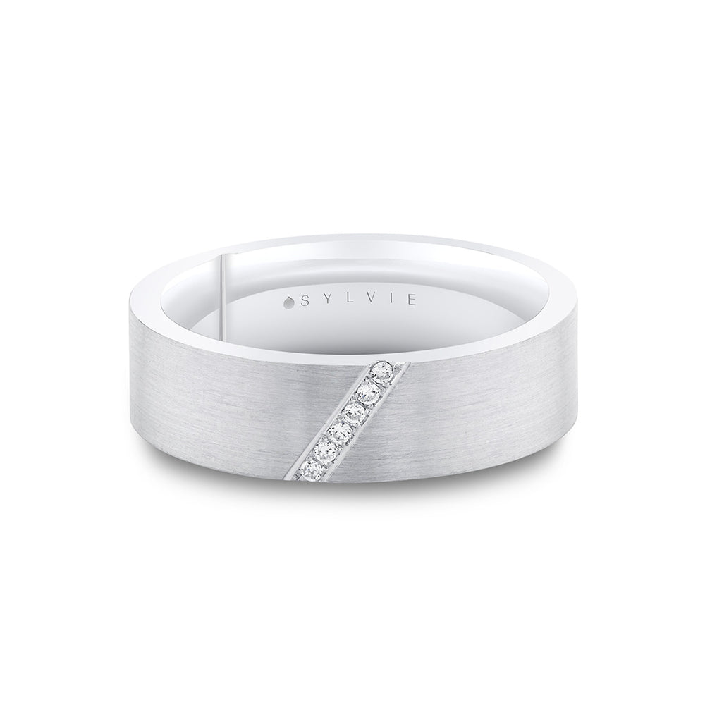 Sylvie Legacy Shell Brushed Diamond Men's Band - Everett