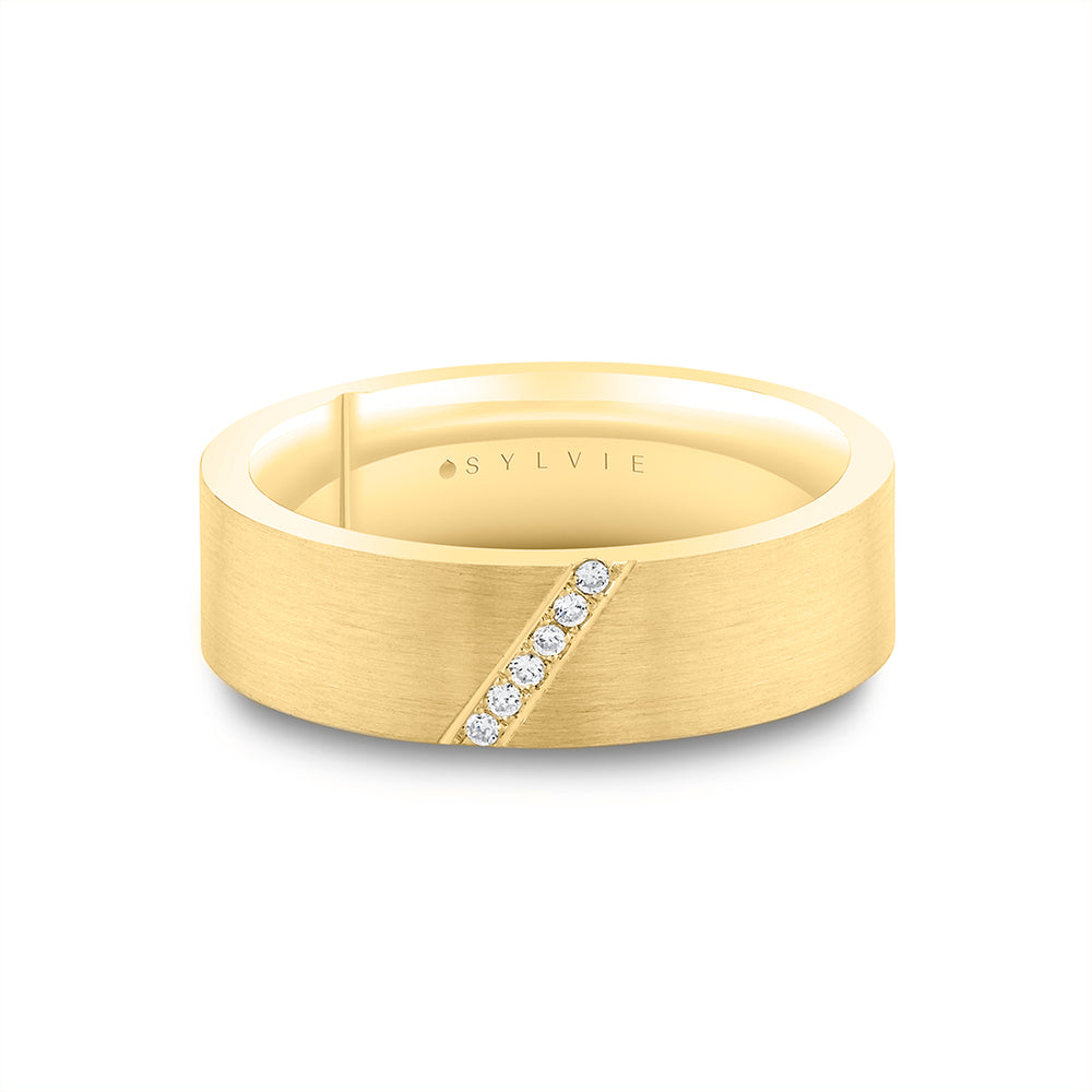 Sylvie Legacy Shell Brushed Diamond Men's Band - Everett