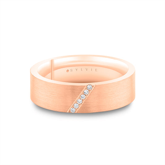 Sylvie Legacy Shell Brushed Diamond Men's Band - Everett