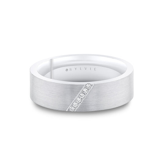 Sylvie Legacy Shell Brushed Diamond Men's Band - Everett