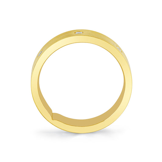 Sylvie Legacy Shell Spaced Diamond Men's Band - Adrian