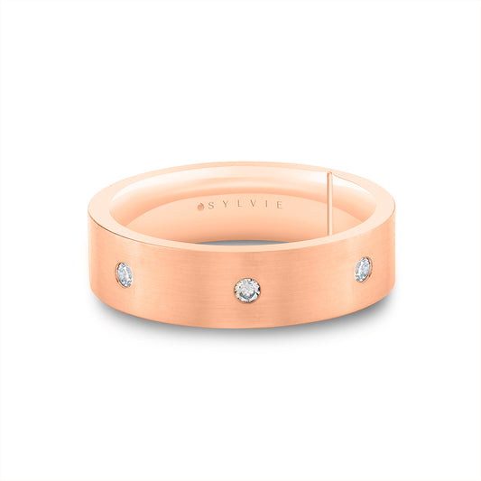 Sylvie Legacy Shell Spaced Diamond Men's Band - Adrian