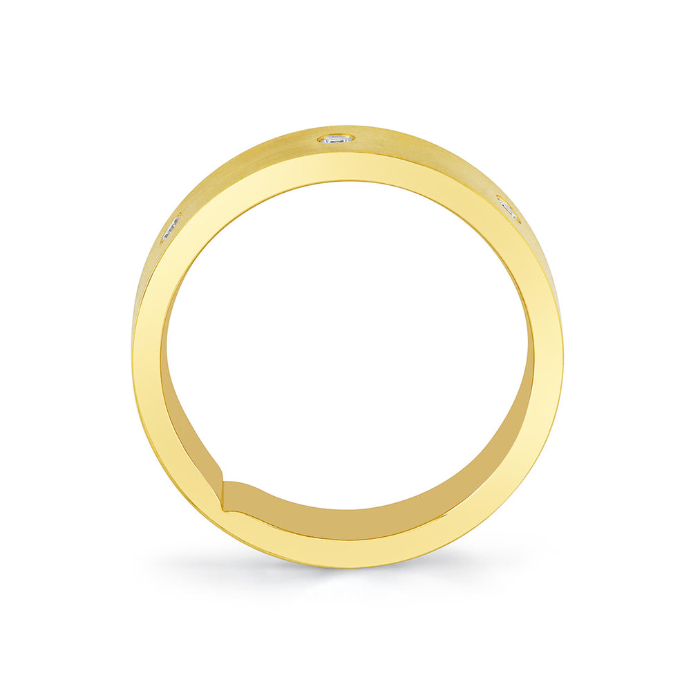 Sylvie Legacy Shell Spaced Diamond Men's Band - Adrian