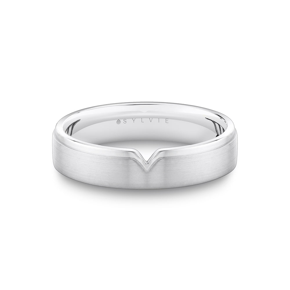 Sylvie Shell Iconelle Two Tone Men's Band with Shell Tip Accent - Hugo