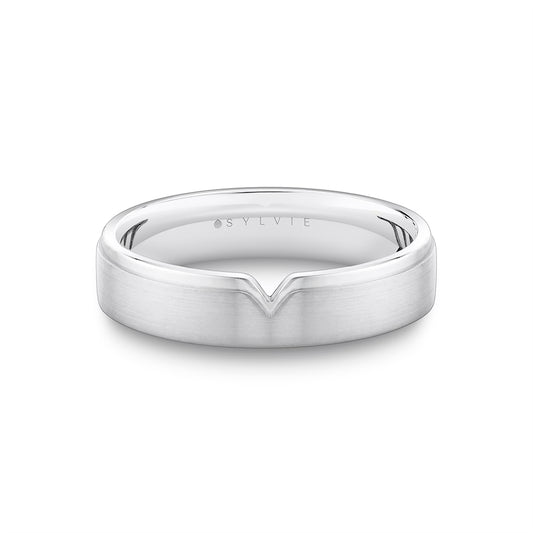 Sylvie Shell Iconelle Two Tone Men's Band with Shell Tip Accent - Hugo