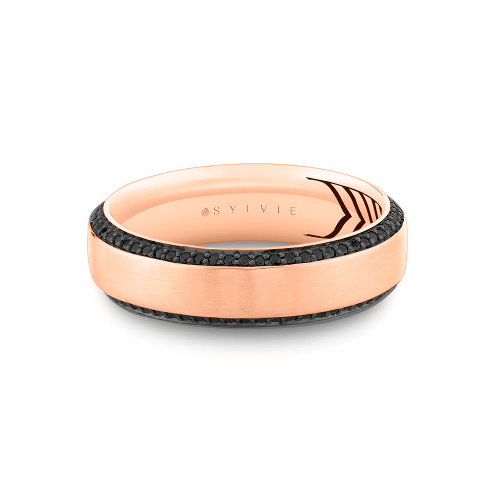 Sylvie Shell Apex Brushed Black Diamond Men's Band - Jax