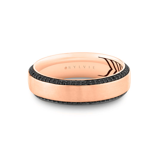 Sylvie Shell Apex Brushed Black Diamond Men's Band - Jax