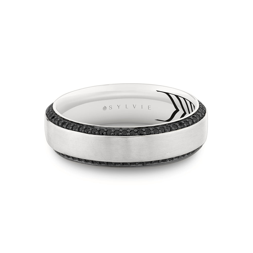Sylvie Shell Apex Brushed Black Diamond Men's Band - Jax
