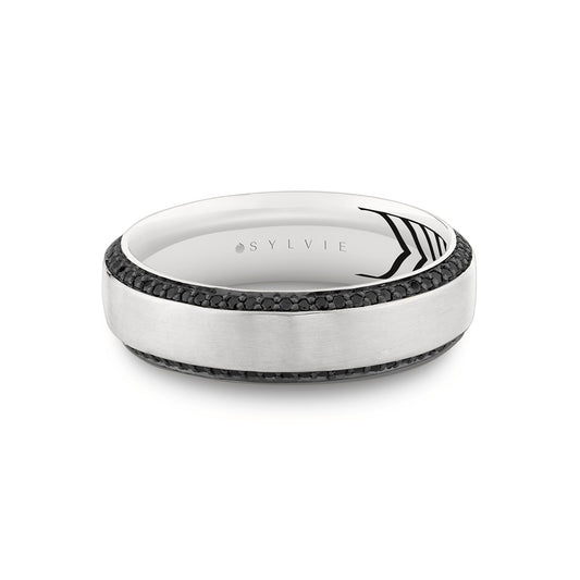 Sylvie Shell Apex Brushed Black Diamond Men's Band - Jax
