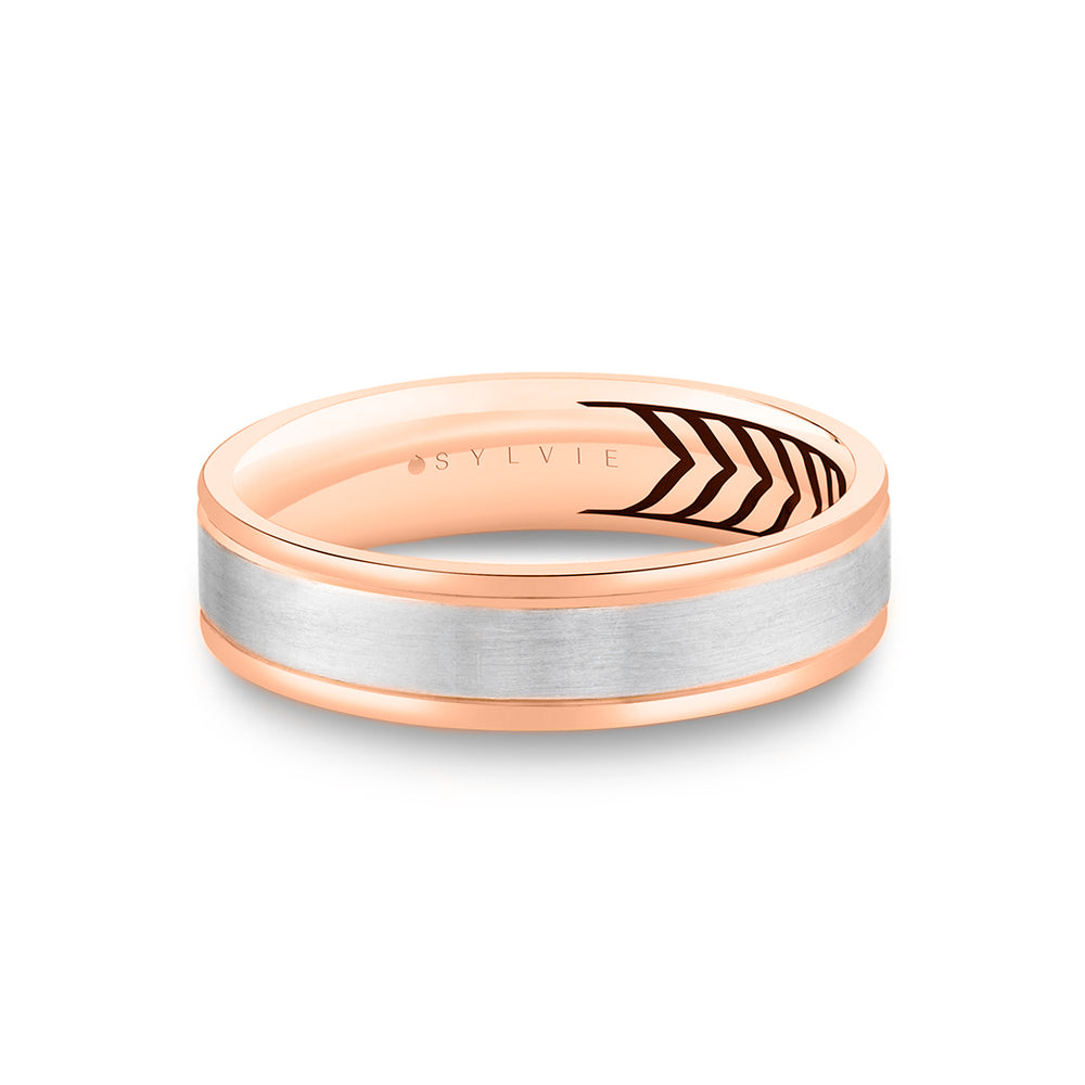 Sylvie Shell Apex Two Tone Brushed Men's Band - Julian