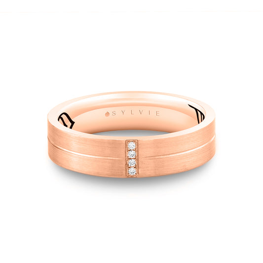 Sylvie Shell Apex Brushed Diamond Men's Band - Knox