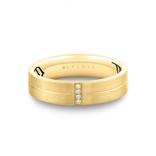 Sylvie Shell Apex Brushed Diamond Men's Band - Knox