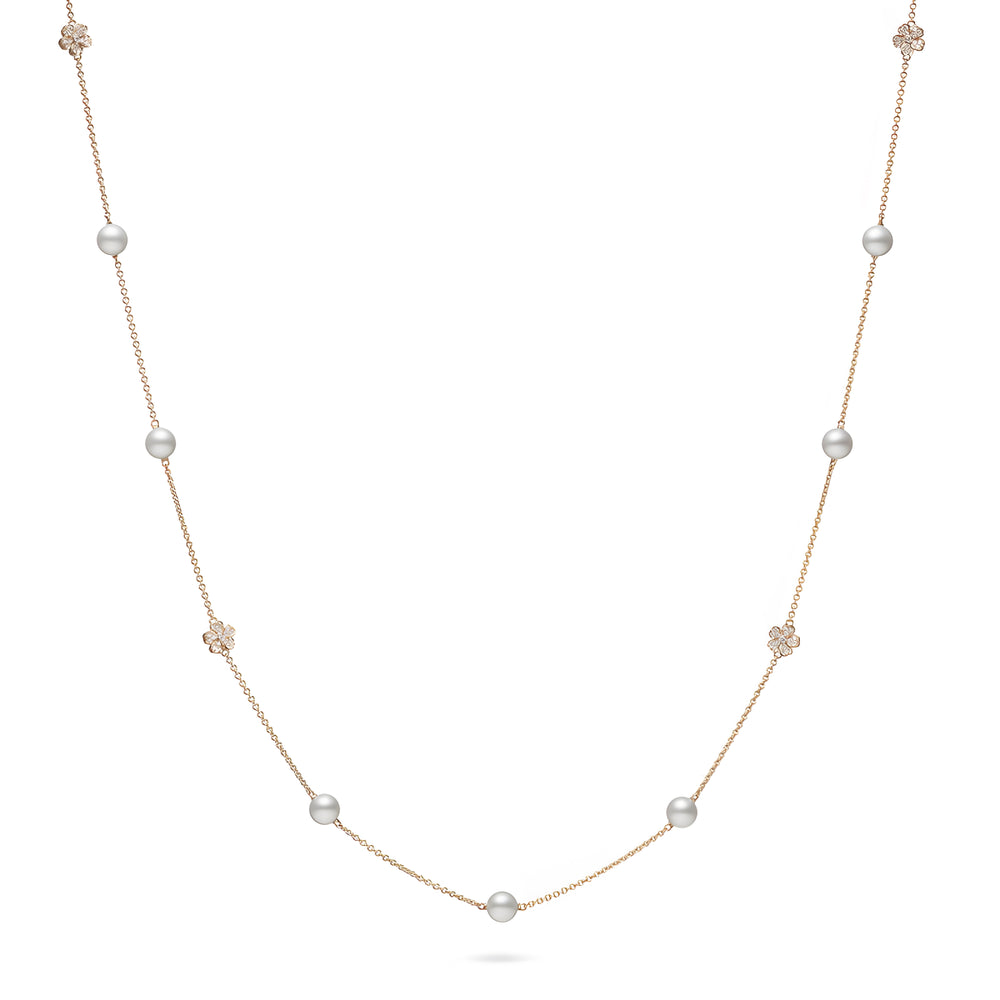 Cherry Blossom Necklace in Pink Gold