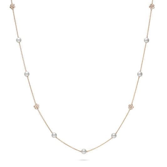 Cherry Blossom Necklace in Pink Gold