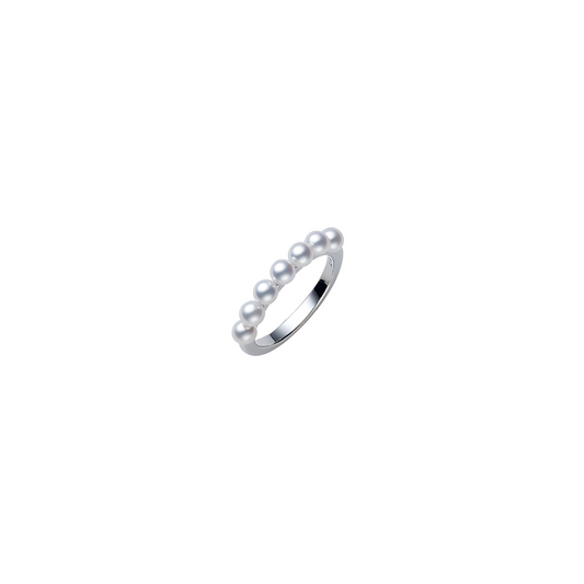 Akoya Cultured Pearl Ring in White Gold