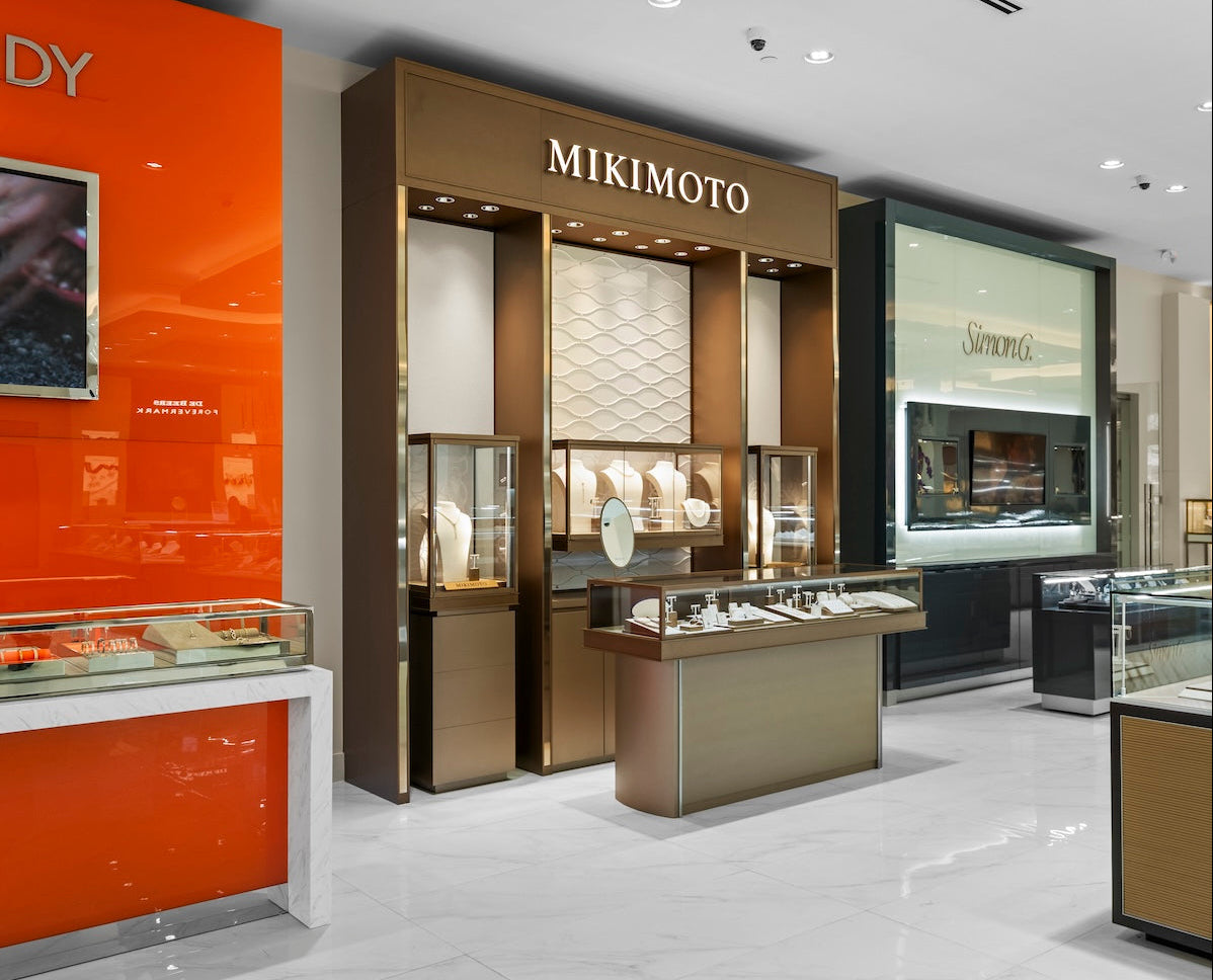 Mikimoto jewelry and pearls brand zone at Markham Fine Jewelers in Southlake