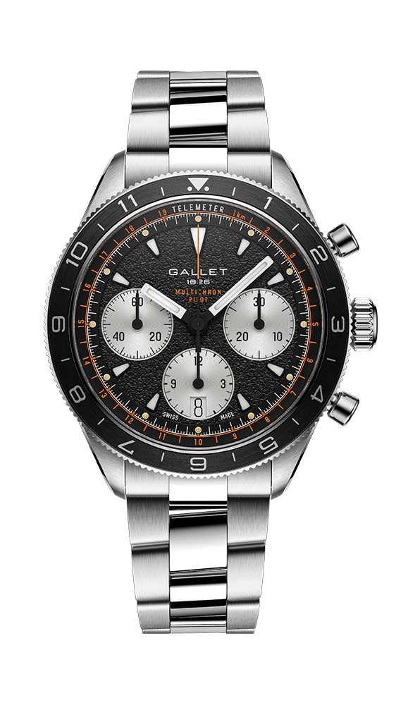 Multichron Pilot by Gallet steel