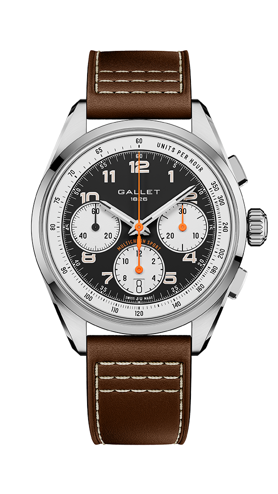 Multichron Sport brown strap by Gallet