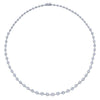 Starry Night Partway Necklace with Diamonds in 18K White Gold