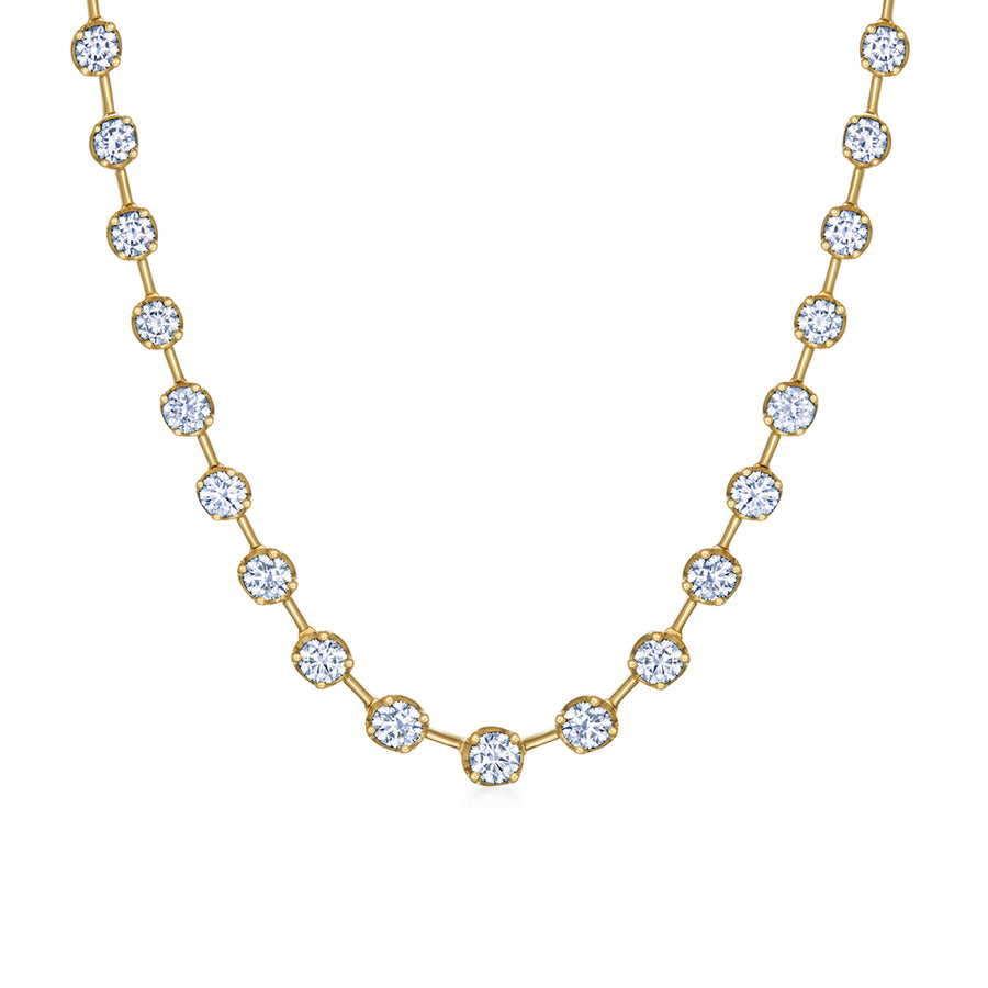 Starry Night Partway Necklace with Diamonds in 18K Yellow Gold