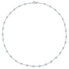 Diamond Strings Round Diamond Bezel Necklace in 18K White Gold, 18 Inch Length