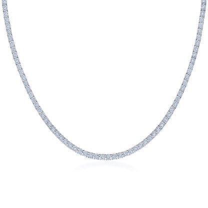 Sunburst Diamond Line Necklace in 18k White Gold