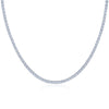 Sunburst Diamond Line Necklace in 18k White Gold