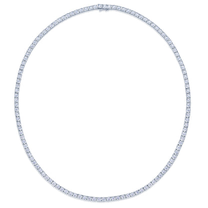 Sunburst Diamond Line Necklace in 18k White Gold