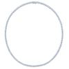 Sunburst Diamond Line Necklace in 18k White Gold