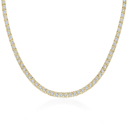 Sunburst Diamond Line Necklace in 18k Yellow Gold