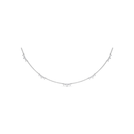 Five Stone Diamond Station Necklace