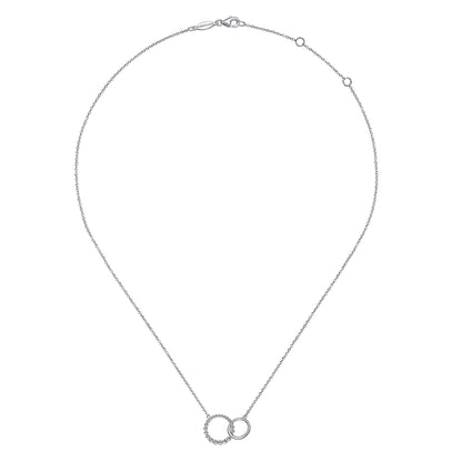 925 Sterling Silver Bujukan Double Circle Necklace
