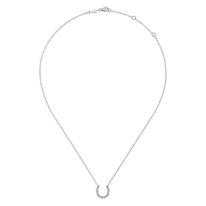 925 Sterling Silver Bujukan Bead Horseshoe Necklace