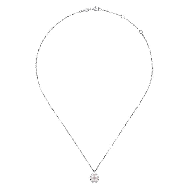 925 Sterling Silver Bujukan Pearl Pendant Necklace