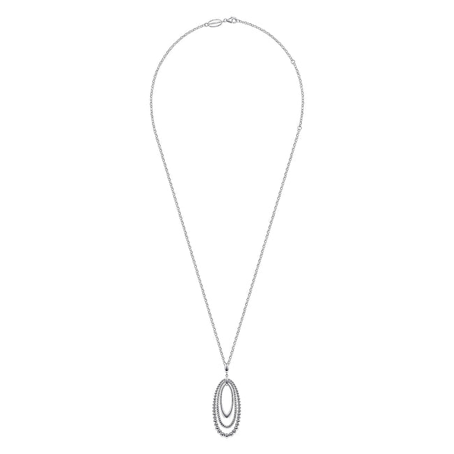 925 Sterling Silver Bujukan and Rope Circle Pendant Necklace