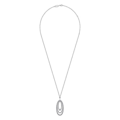925 Sterling Silver Bujukan and Rope Circle Pendant Necklace