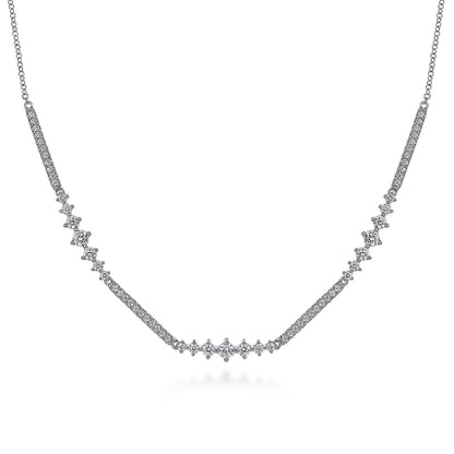 14K White Gold Diamond Necklace