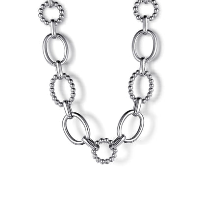925 Sterling Silver Bujukan Station Link Chain Necklace