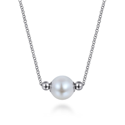 925 Sterling Silver Pearl Bujukan Fashion Necklace