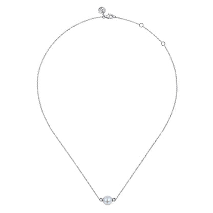 925 Sterling Silver Pearl Bujukan Fashion Necklace