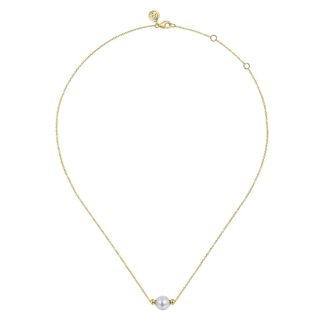 14K Yellow Gold Pearl Bujukan Fashion Necklace