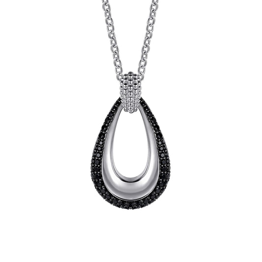 925 Sterling Silver Bujukan Black Spinel Pendant Necklace
