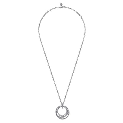 925 Sterling Silver Bujukan White Sapphire Pendant Drop Necklace